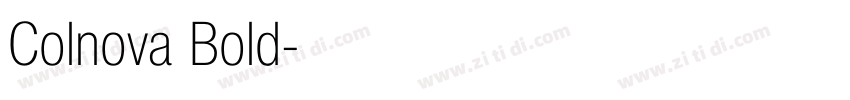 Colnova Bold字体转换